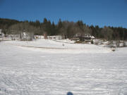 Blick nach Norden zum Veltishof (Jugendherberge Titisee) von der Seebachtal-Loipe aus am 16.1.2006