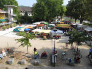 Vauban-Wochenmarkt am 23.9.209: Blick nach Osten zur Susi